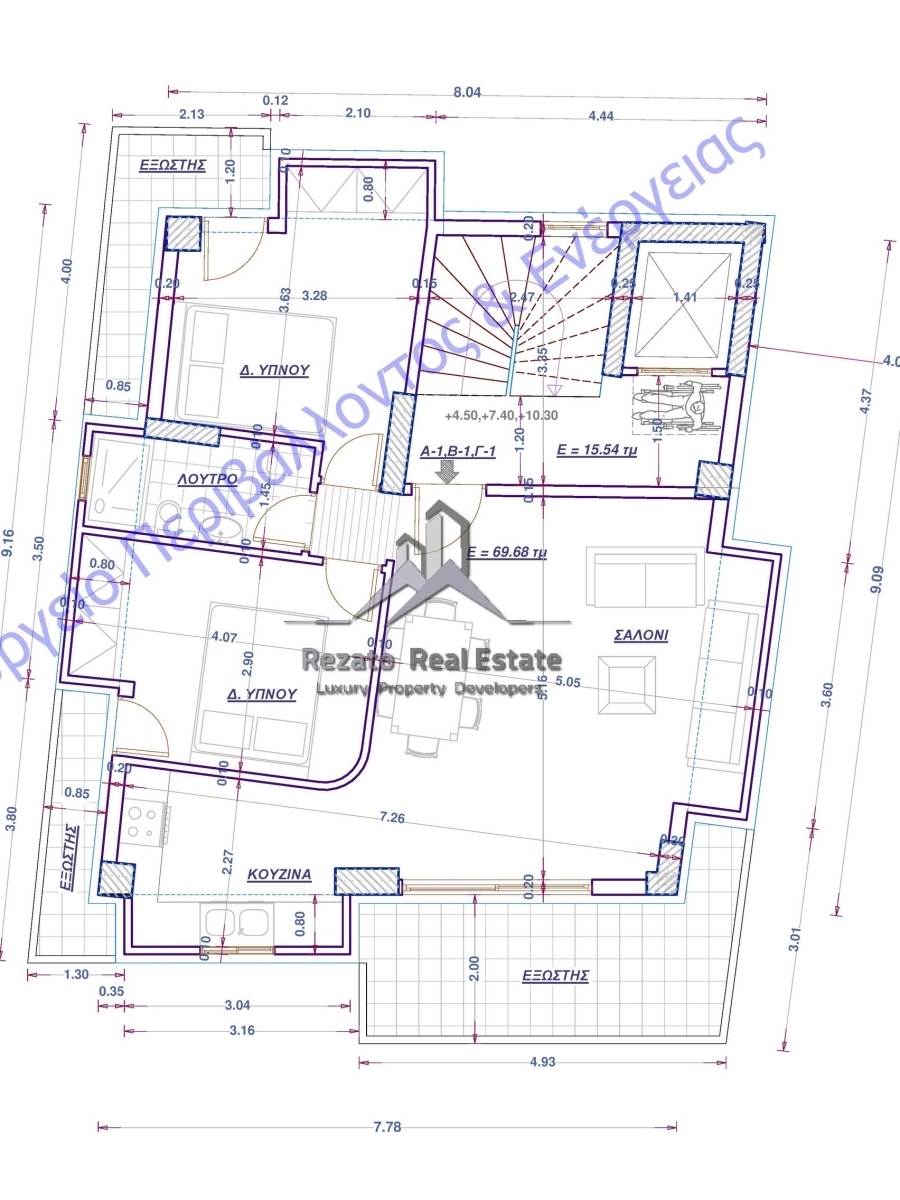 (For Sale) Residential Floor Apartment || Athens South/Glyfada - 70 Sq.m, 2 Bedrooms, 327.000€ 