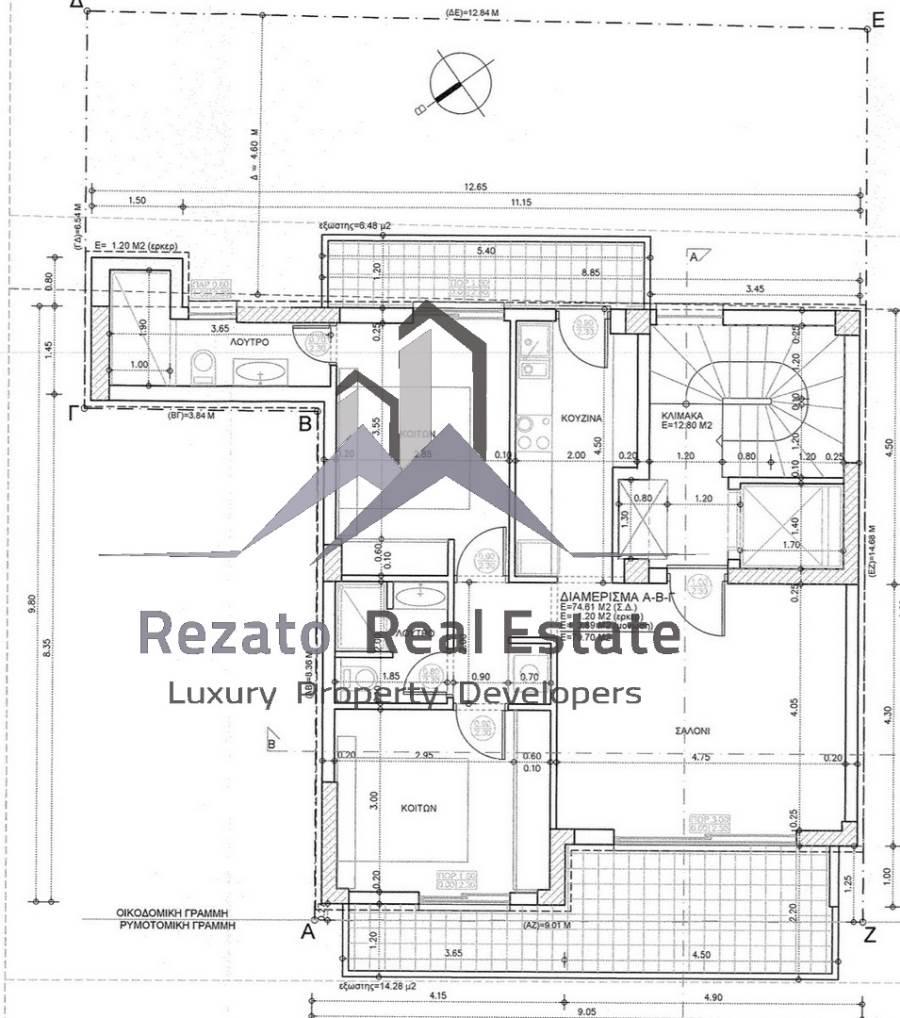 (Προς Πώληση) Κατοικία Οροφοδιαμέρισμα || Αθήνα Κέντρο/Ηλιούπολη - 79 τ.μ, 2 Υ/Δ, 295.000€ 