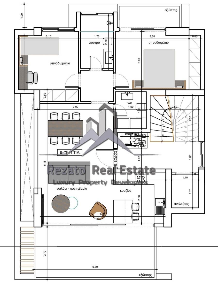 (For Sale) Residential Floor Apartment || Athens South/Glyfada - 78 Sq.m, 2 Bedrooms, 400.000€ 